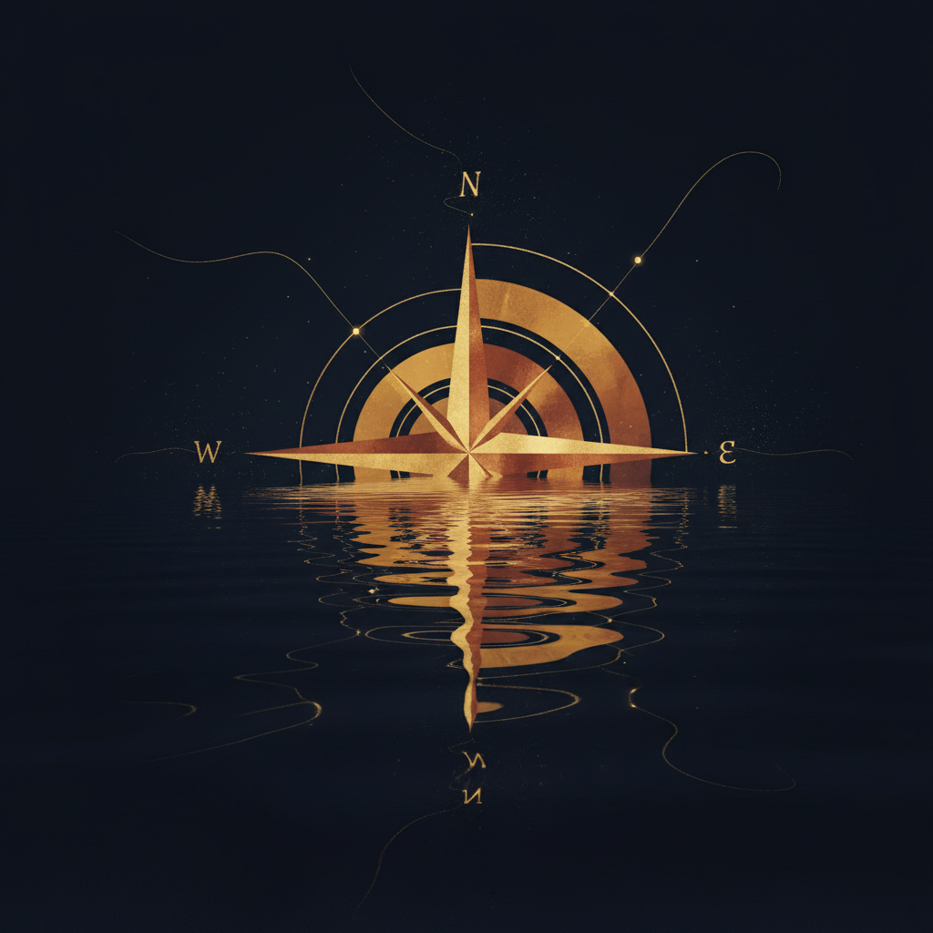 A compass reflected in a mirror — using business strategy as a tool for self-calibration