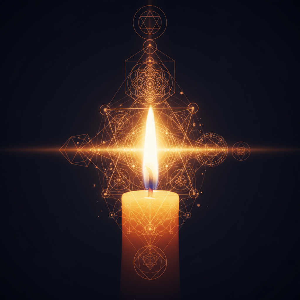 A single candle flame burning steadily in stillness — the practice of inner presence